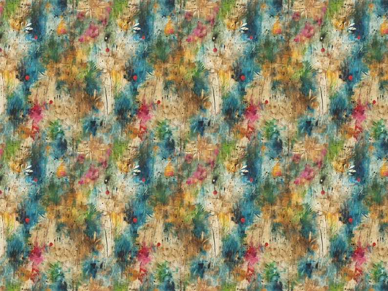 Abstract Floral Wrapping Paper: Rustic Spring Gift Wrap image 8