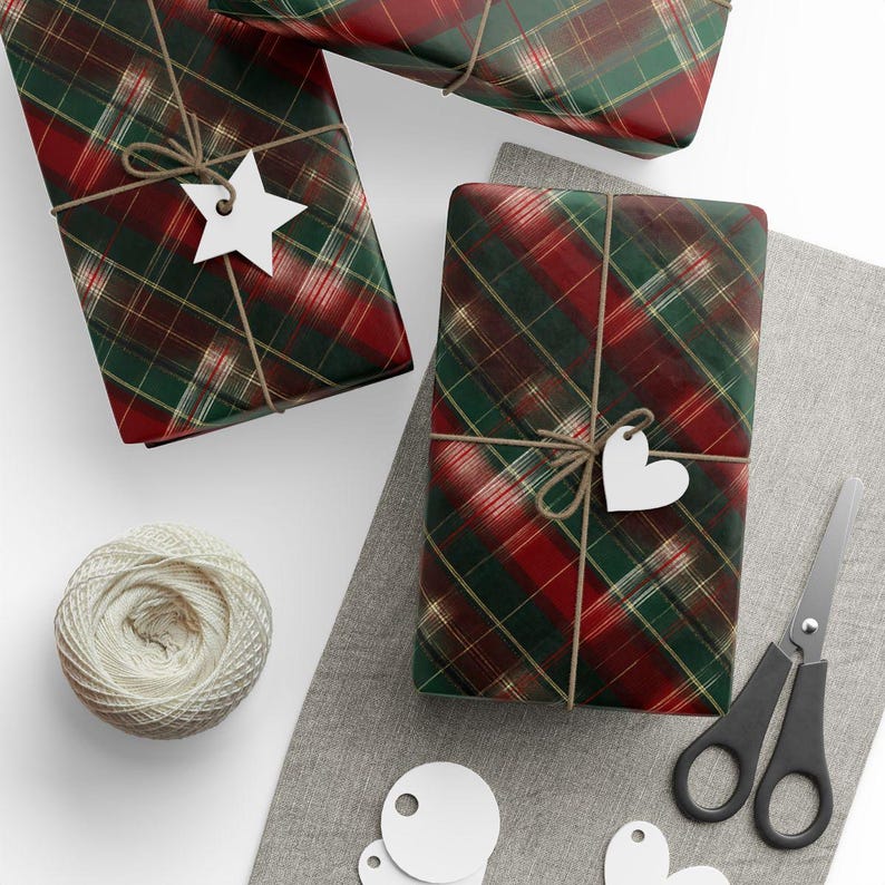 Wrapping paper with design for Christmas gifts