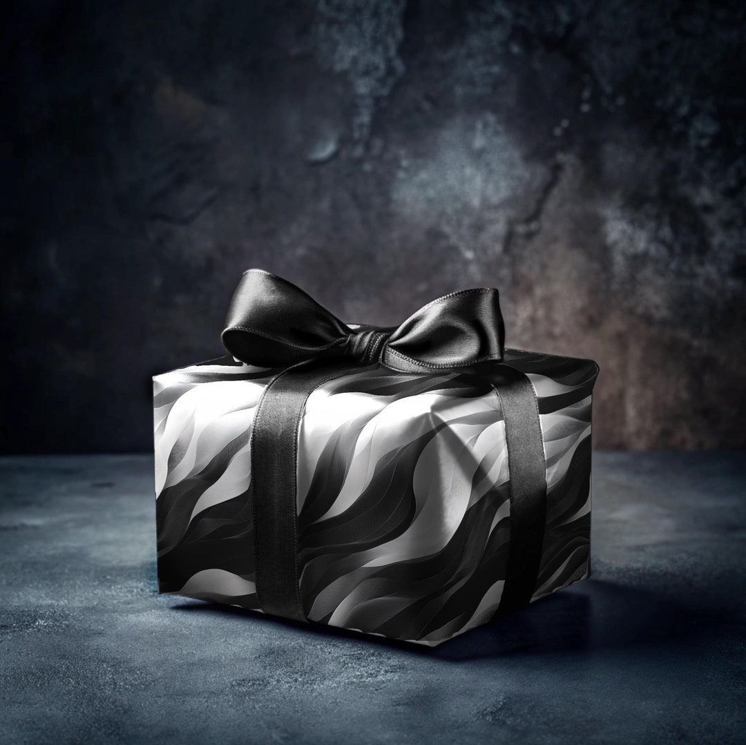 Black and White Gift Wrap Paper Modern Gift Wrap Stylish Paper ...