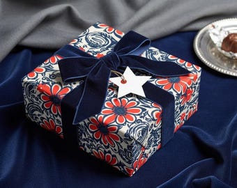 Abstract Floral Gift Wrapping Paper: Colorful Swirling Design