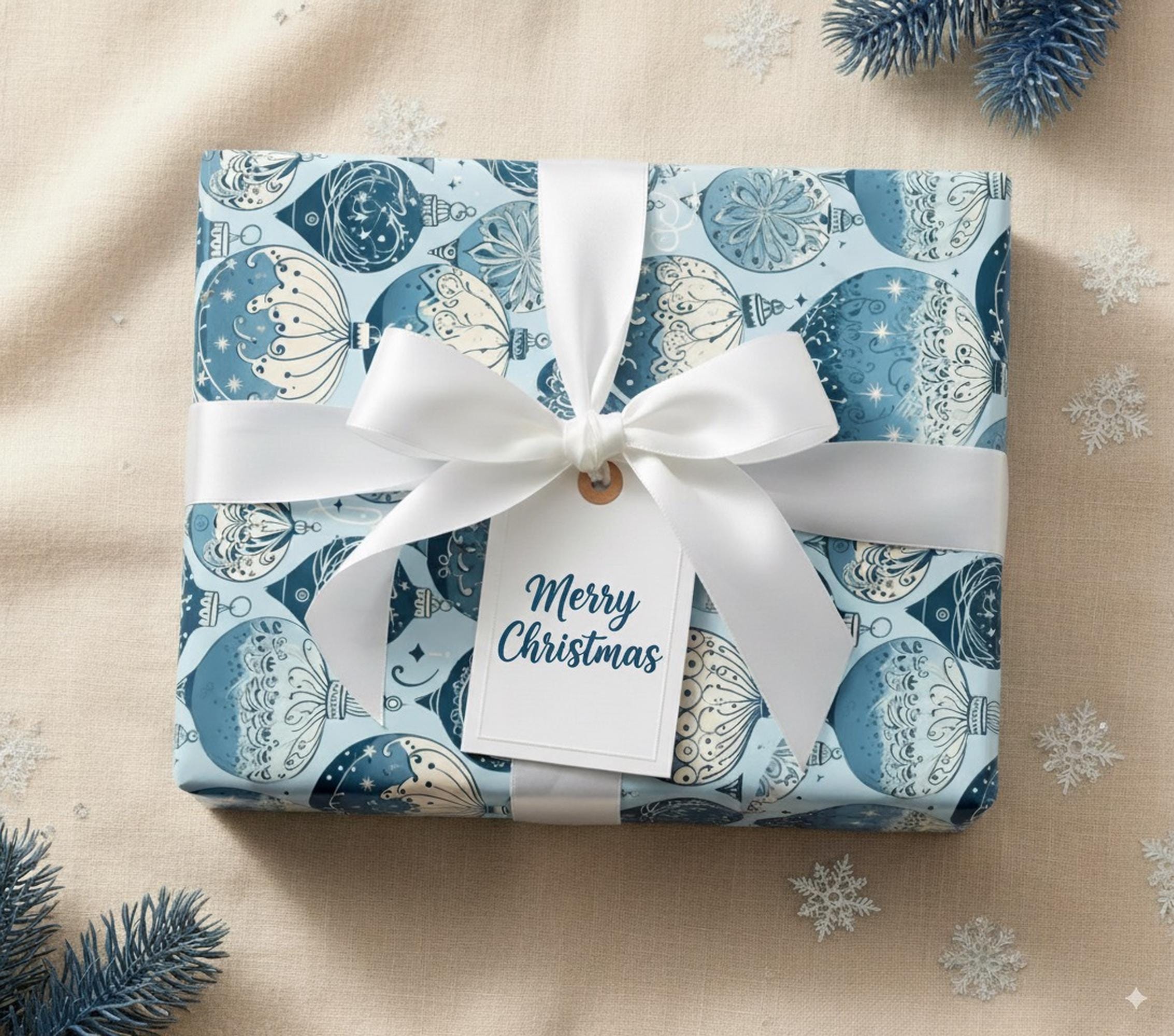 Rouleau Papier Cadeau Réversible Noël - Motif Sapin Et Flocons De Neige Noir Et Doré - 43 Cm X 10 M - Pour Fêtes D'hiver - 4