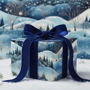 Sneeuwnacht Inpakpapier Cadeaupapier sterrenhemel Sterrenhemel Winterlandschap Winterlandschap Ster Feestdag Cadeaupapier Mannelijk Inpakpapier Hemelse Sterrennacht