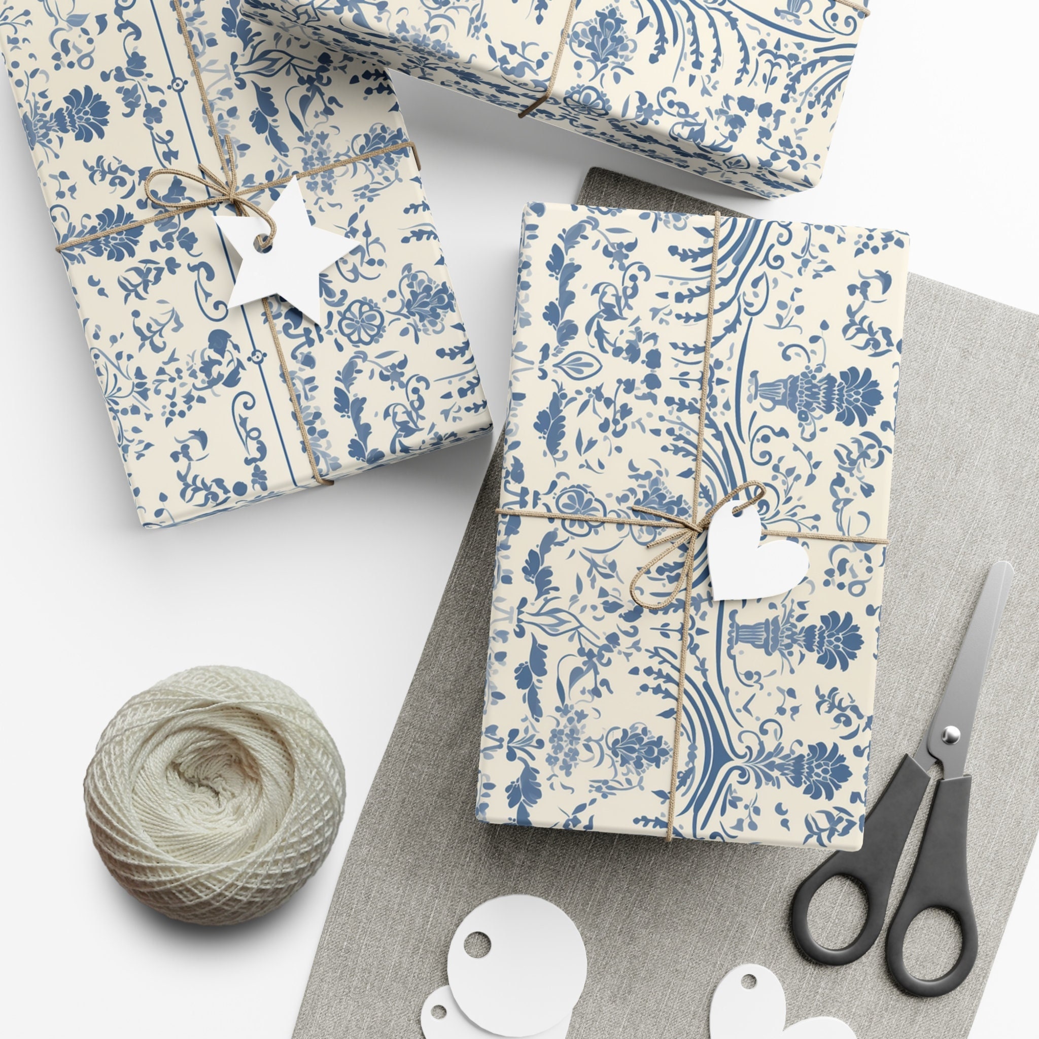 Wrapping Paper: Yellow Branch Chinoiserie gift Wrap, Birthday