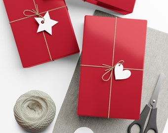 True Red Geschenkverpackung: Valentinstag, Geburtstag, Jubiläum - Solid Color Roll