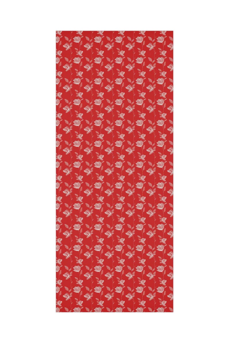 Red Floral Gift Wrap: Elegant Flower Print Wrapping Paper, Minimalist image 8