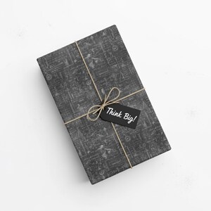 Mathematical Chalkboard Wrapping Paper: Academic Gift Wrap image 3