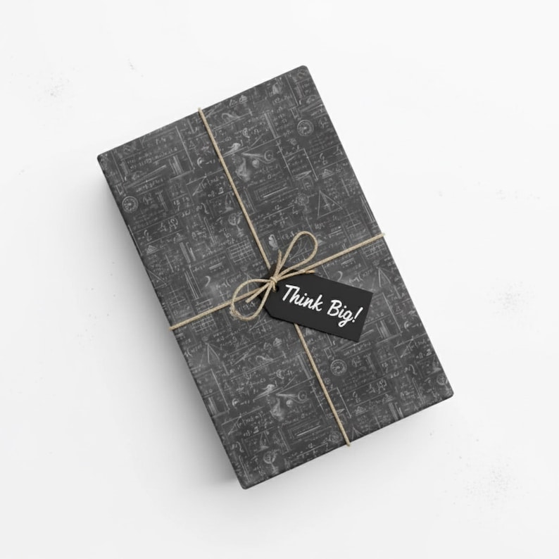 Mathematical Chalkboard Wrapping Paper: Academic Gift Wrap image 3