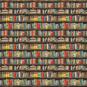 Literary Book Wrapping Paper: Colorful Book Spine Design, Vintage Library Gift Wrap image 7