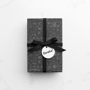 Math Chalkboard Wrapping Paper: Geeky Science Gift Wrap zdjęcie 3
