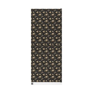 Charcoal Antique Gold Floral Wrapping Paper: Vintage Elegant Gift Wrap image 13
