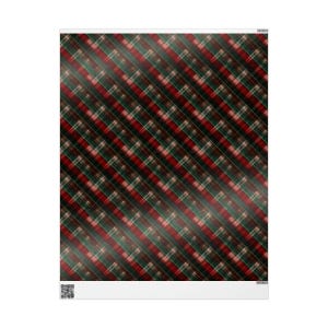 Plaid Christmas Wrapping Paper Red Green Tartan Gift Wrap Holiday Present Packaging image 8