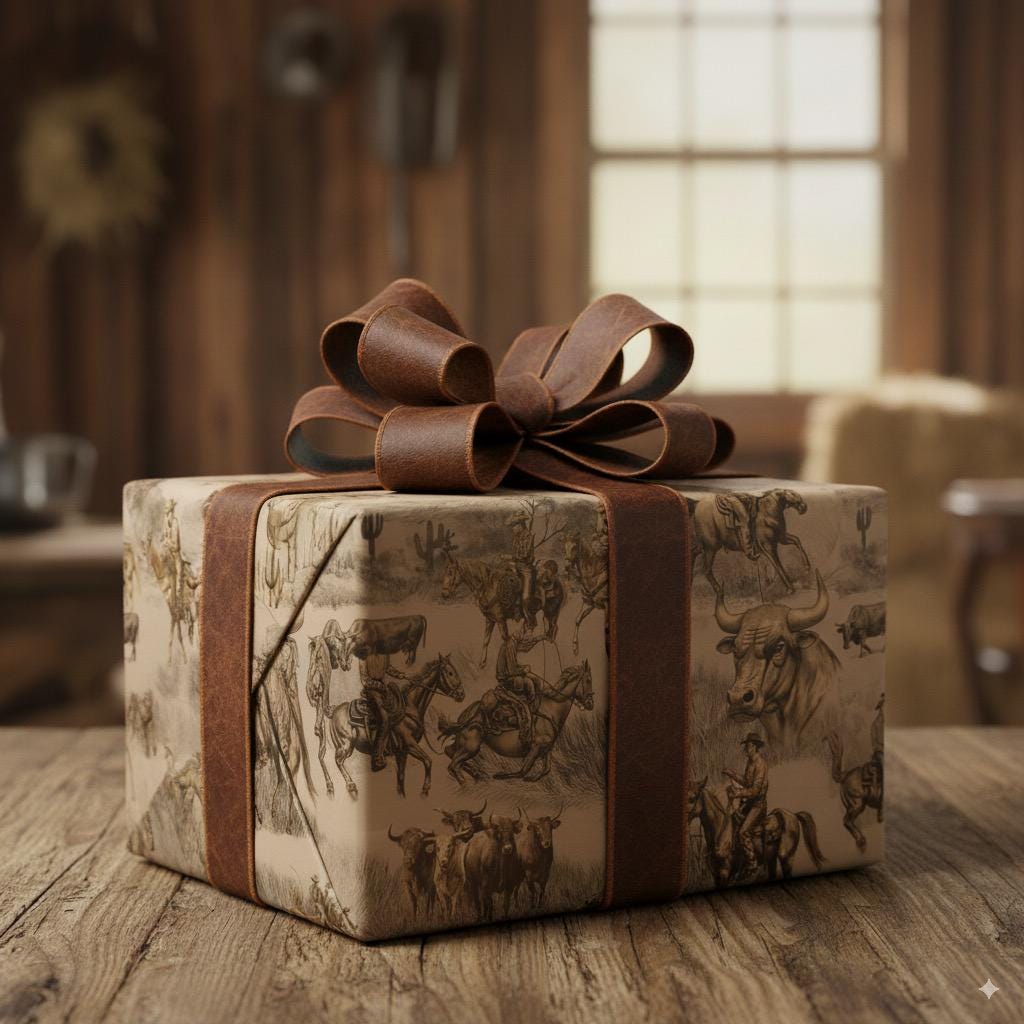 Rustic Brown Rodeo Western Cowboy Gift Wrap: Rustic Rodeo Style, Earth Tones - Etsy