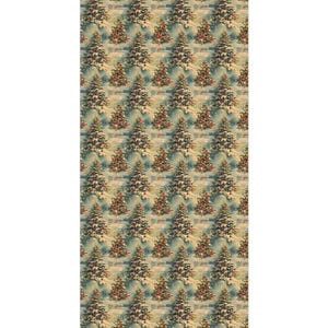 Vintage Christmas Wrapping Paper: Festive Tree, Snowy Scene (Holiday Wrap) image 8