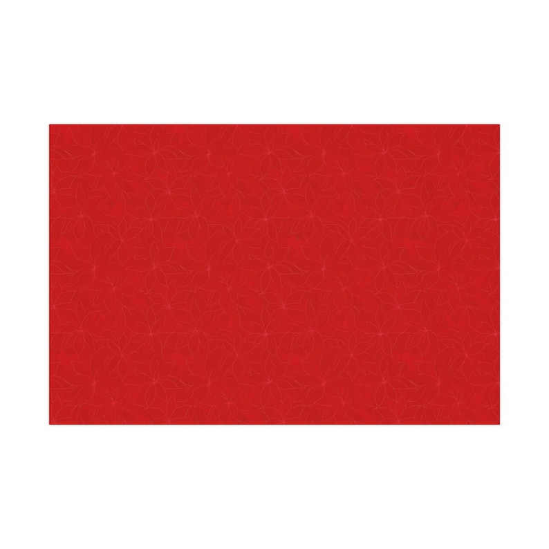 Red Poinsettia Holiday Wrapping Paper: Festive Gift Wrap Roll image 7