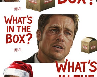 ¿Qué hay en la caja? Papel de regalo / Papel de regalo para fans de la película de Brad Pitt / Parodia de Se7en, Papel de regalo de Seven
