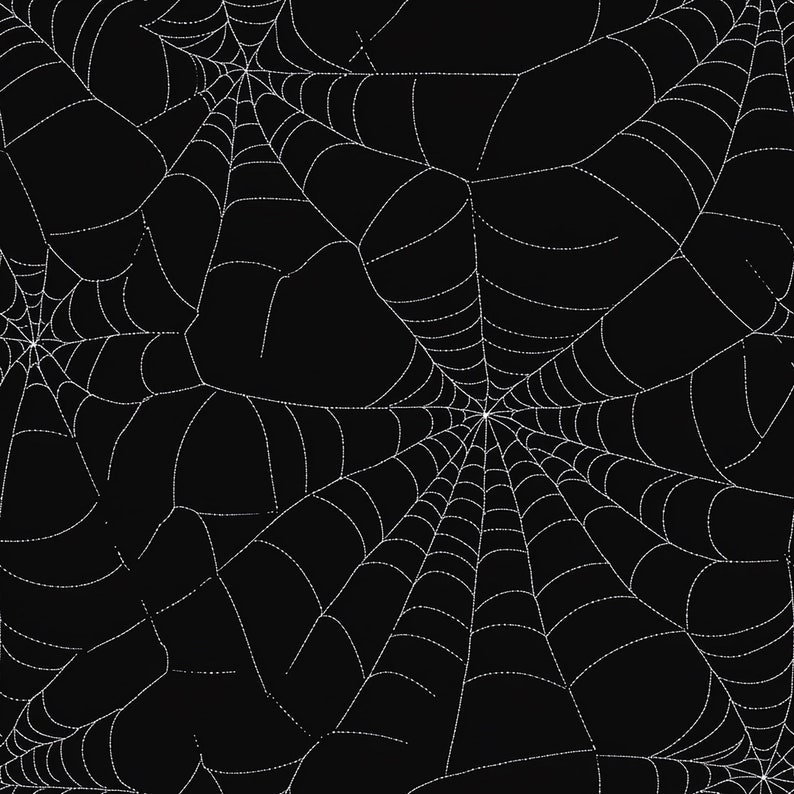 Spiderweb Halloween Wrapping Paper: Black & White Spooky Gift Wrap image 2