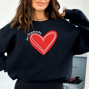 La Chamade Sweatshirt, Heart Valentines day Sweater, Gift for Loved one, Valentine&#39;s Gift Illinois, Love sweatshirt, Valentine sweater