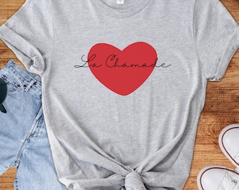 La Chamade Heart Tee, Heart Battre La Chamade t shirt, Heart Beating Fast T-shirt, Simple Heart Tee, Valentines Day Present, Vday gif