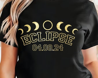 Total Solar Eclipse 2024 Varsity SVG PNG, April 8 2024 svg, Solar Eclipse 2024 Png, Glitter Eclipse Shirt, Astronomy Svg