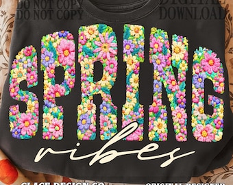 Faux Spring Vibes Png, Boho Floral Spring Pearl Easter png, Retro Easter Png, Easter Mama Png, Preppy Cottagecore Png, Faux Yarn Png