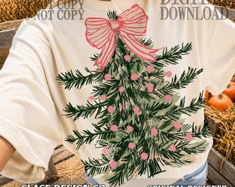 Christmas Bow Polka Dot Tree Stripes Letters Stripes Trendy Distressed PNG, Holiday Shirt Designs Pod Dtf Xmas png sublimation popular Trend