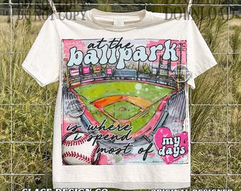 Na stadionie spędzam większość dni Png, Retro Baseball Mom Png, Baseball Heart Funny Baseball Game Day Mom Png, Trendy