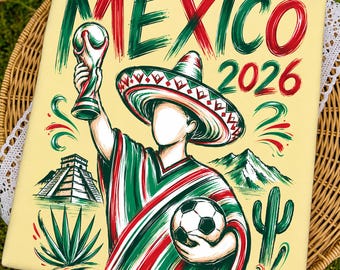 Mexico 2026 World Cup PNG | Mexican Soccer Shirt Design | Football Fan Graphic