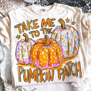 Trendy Take Me To The Pumpkin Patch Png, Striped Fall Sublimation Design, Girly Halloween Shirt Design, Autumn Boutique PNG image 4