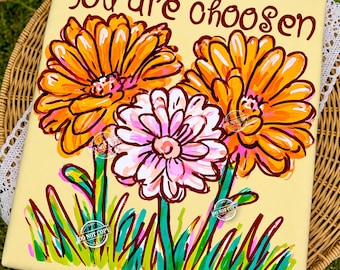 Preppy Boho Christian PNG: You are Choosen, Bible Verse Design (Digital Download)