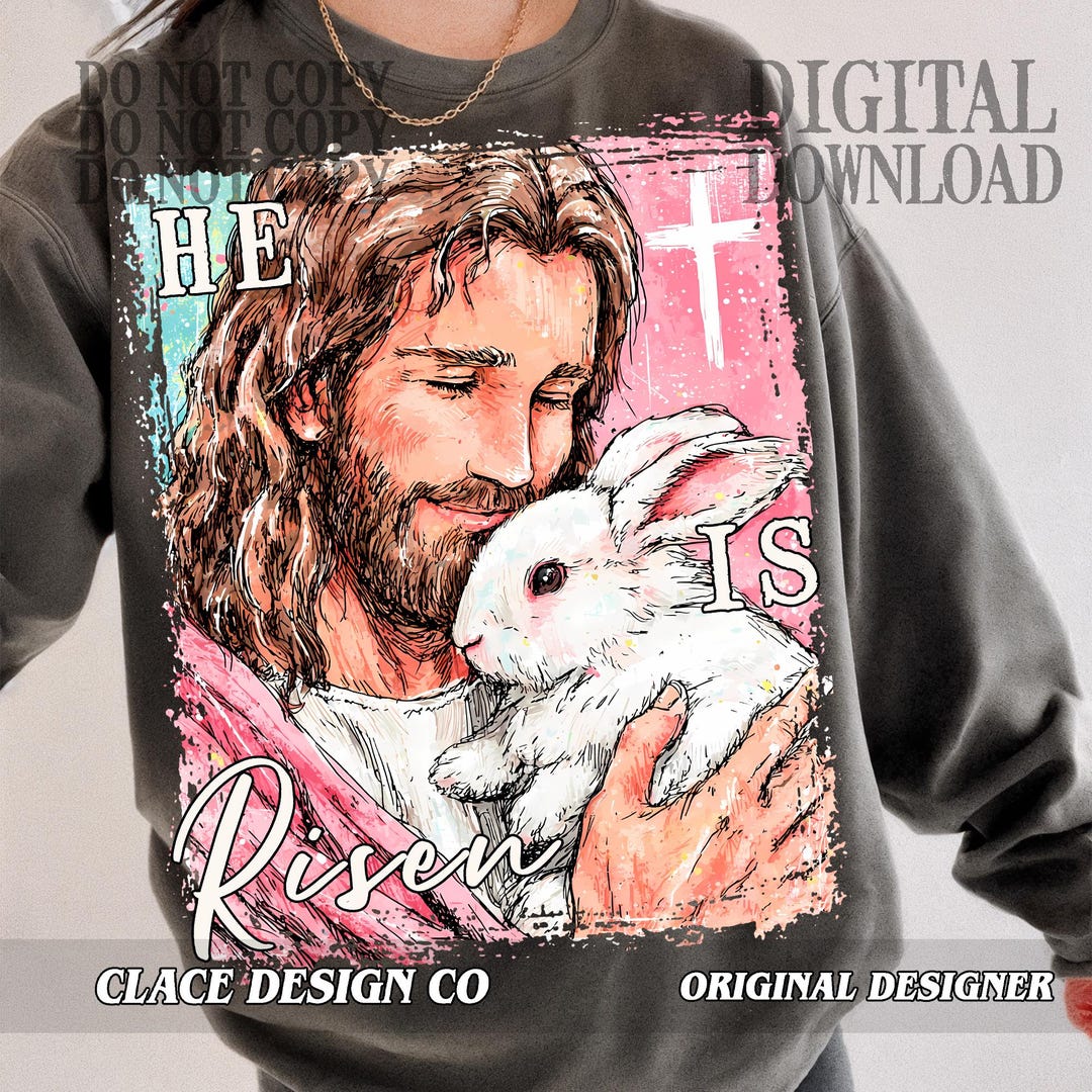 He is Risen Png, Jesus With Bunny Png, Jesus Easter Png, Christian ...