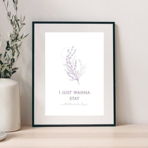 Taylor TS Lavender Haze Inspired Art Print / Music Poster / Midnights Wall Art / Lyric Poster (A5,A4,A3)