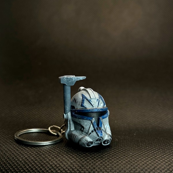 Captain Rex Helmet Keychain, Clone Wars keyring, Star Wars Keychain