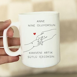 Du wirst Oma Türkische Kaffeetasse | Nine oluyorsun Becher | Schwangerschaft Überraschung | Oma Geschenkidee | Tasse - Baby Ankündigung