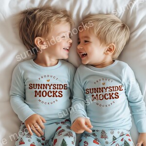 3302 mockup, Rabbit Skins Mock, Christmas Mock Up, Toddler Long Sleeve Mockup 3302, Kids Light Blue Shirt Mockup, Holiday Long-sleeve Mockup