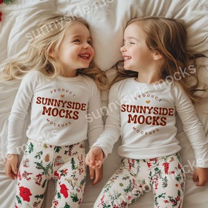 3302 mockup, Rabbit Skins Mock, Christmas Mock Up, Toddler Long Sleeve Mockup 3302, Kids White Shirt Mockup, Holiday Long-sleeve Mockup