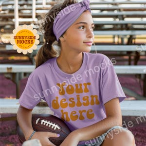 Kids Comfort Colors 9018 Mock-up, Orchid Football Youth T Shirt, CC9018 Mockup, Youth Oversized Mock Up, Kids Mockup, School Tee Tshirt Mock