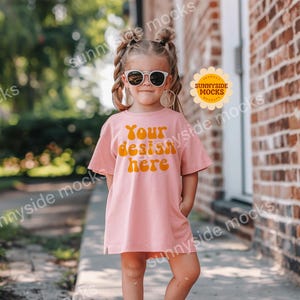 Kids Comfort Colors 9018 Mock-up, Blossom Youth T Shirt, CC9018 Mockup, Youth Oversized Mock Up, Kids Mockup, Children's Tee Tshirt Mock