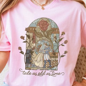 Chemise Disney Tale As Old as Time, sweat-shirt Disney Belle, La Belle et la Bête vintage, t-shirt la Belle Belle, chemise princesse Disney