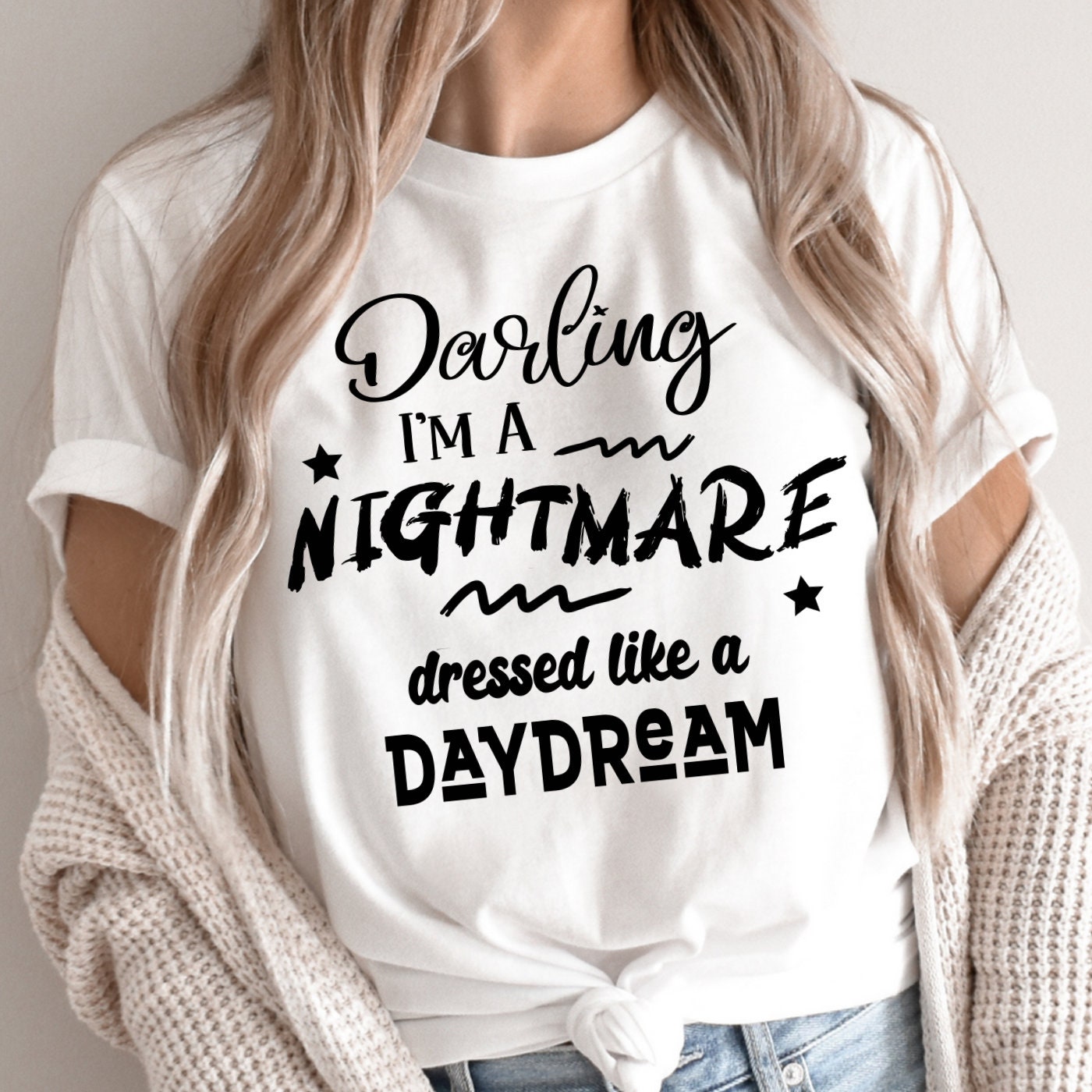 darling ima nightmare dressed like a daydream shirt Darling I'm a Nightmare Dressed Like a Daydream T-shirt, Tour Merch T-shirt Gift for Music Lovers Hoodie, Blank Space Taylor Concert Tee
