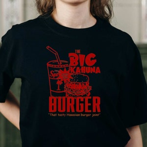 Camiseta Big Kahuna Burger Pulp Fiction, genial camiseta de regalo, camiseta Big Kahuna Burger Pulp Fiction, Samuel L. Jackson, Vincent Vega