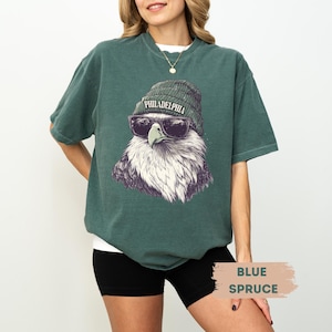 Mascotte de football de Philadelphie Comfort Colors® avec des lunettes, chemise vintage, vêtements rétro d&#39;aigle, chemise unisexe de football Philly, chemise d&#39;aigle