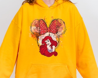 Disney Ariel The Little Mermaid Sweatshirt, Cute Minnie Ears Princess Disney Shirt, Birthday Girl Trip Tee, Disneyland Family Vacation Tee