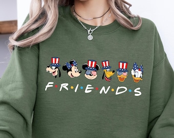 Disney Mickey And Friends American Sweatshirt, 4th Of July Disney Hoodie, Mickey 4th Of July Shirt,, Disney Patriotic Tee, Disney USA Shirt