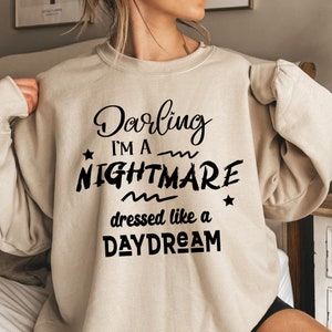 Darling I&#39;m a Nightmare Dressed Like a Daydream Shirt, Tour Merch Tshirt Gift for Music Lovers, Blank Space Taylor Concert Tee