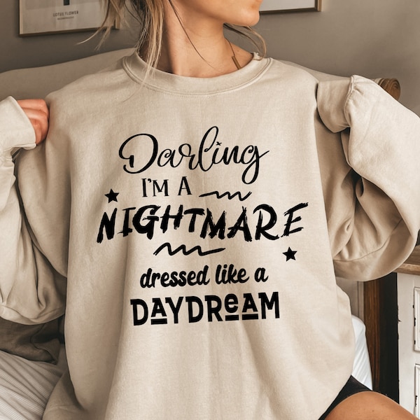 Darling I'm a Nightmare, gekleidet wie ein Tagtraum Shirt, Tour Merch Tshirt Geschenk für Musikliebhaber, Leerraum Taylor Konzert T-Shirt