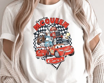 Retro Lightning Mcqueen Shirt, Vintage Disney Cars Shirt, Disney Car Pixar Shirt, Cars Theme Birthday Shirt, Cars Character, Disney Shirt