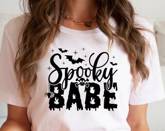 Halloween Spooky Babe Shirt, Spooky Halloween Party Shirt, Spooky Babe Shirt, Funny Halloween Shirt, Spooky Halloween Shirt, Halloween Gift