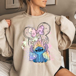 Stitch Sweatshirt, Disney Hoodie, Disney Stitch Shirt, Stitch Disneyworld Shirt, Disney Vacation Sweater, Disney Castle Magic Kingdom Shirt