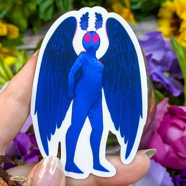 Moth Ma'am, Silly Creepy Vinyl Sticker for Laptop or Tablet