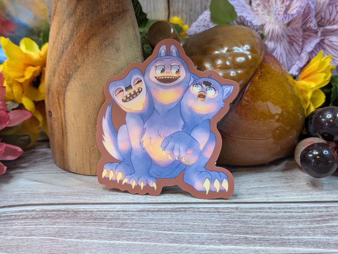 Cursed Toys Cerberus Sticker, Vinyl Stickers for Laptop or Water Bottle ...